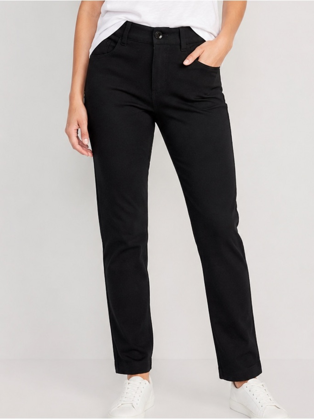 Album Di Famiglia 100% Cotton Pants Size S Made in Italy Black Pockets Stretch